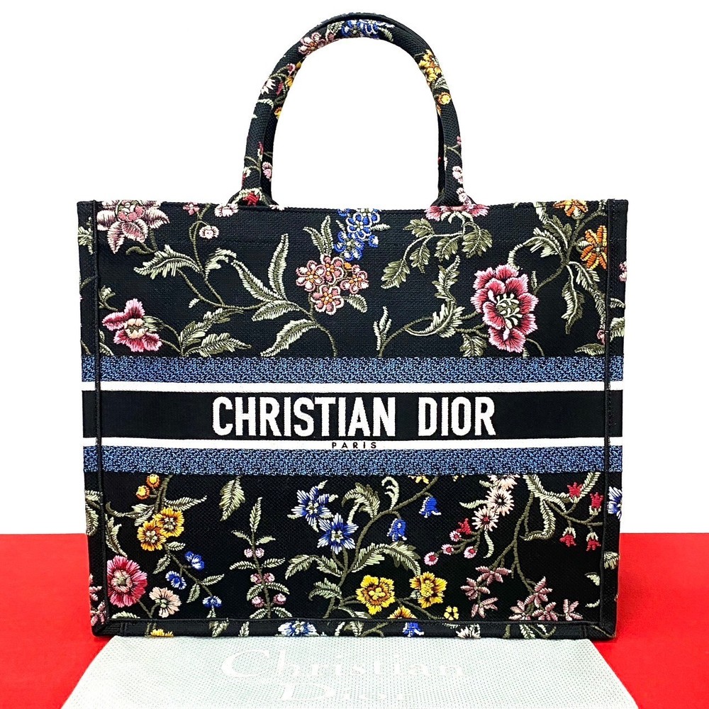 Dior | Bags | Christian Dior Book Tote Floral Pattern Canvas Large